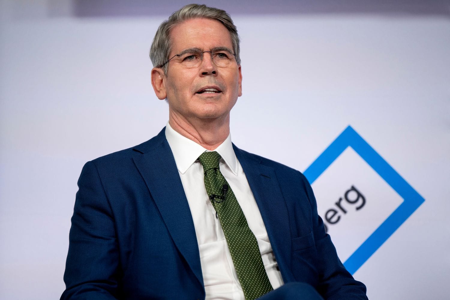 Scott Bessent, founder and chief executive officer of Key Square Group LP, at an interview during the Republican National Convention (RNC) near the Fiserv Forum in Milwaukee, Wisconsin, US, on Tuesday, July 16, 2024