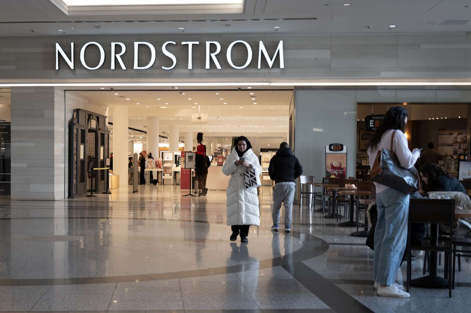 A Nordstrom store in a shopping mall