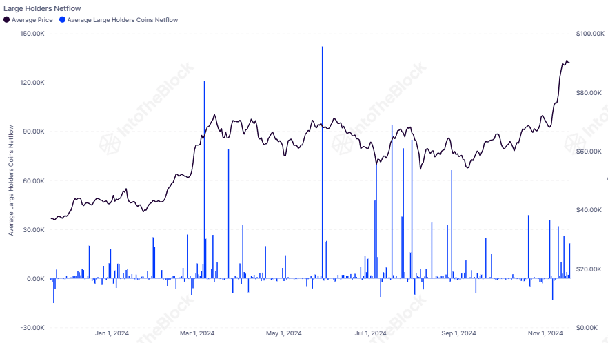 Bitcoin Large Holders Netflow