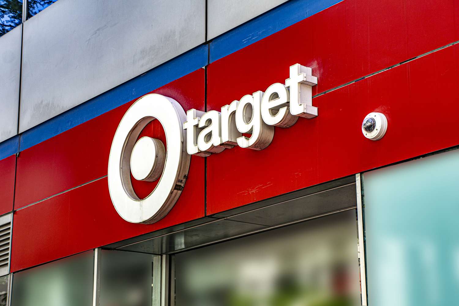 Target Store, building exterior with store sign and logo, New York City