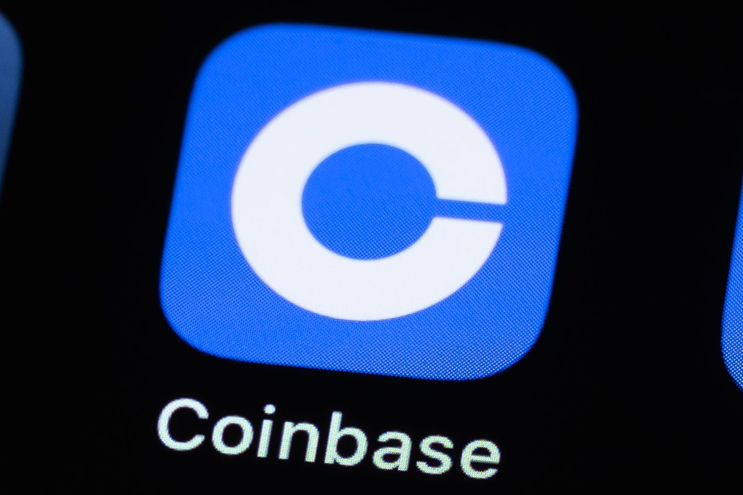 The Coinbase Global logo seen on a mobile device. 