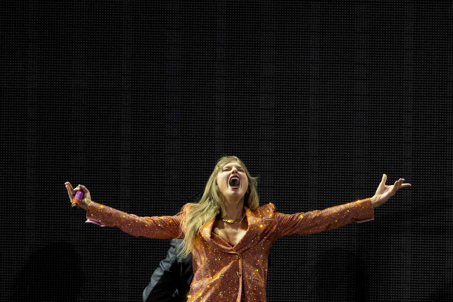 Taylor Swift on stage in Florida in October. 