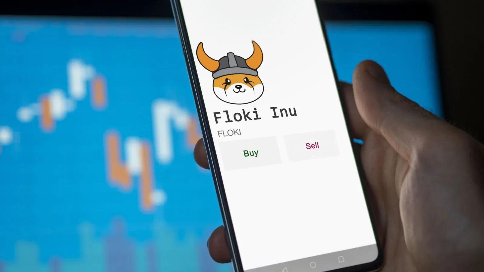 Floki meme coin logo on smart phone Source: Shutterstock