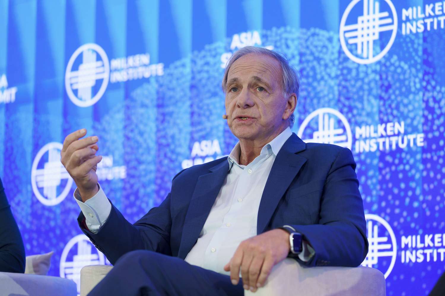 Ray Dalio, founder of Bridgewater Associates LP, speaks during the Milken Institute Asia Summit in Singapore, on Wednesday, Sept. 18, 2024.