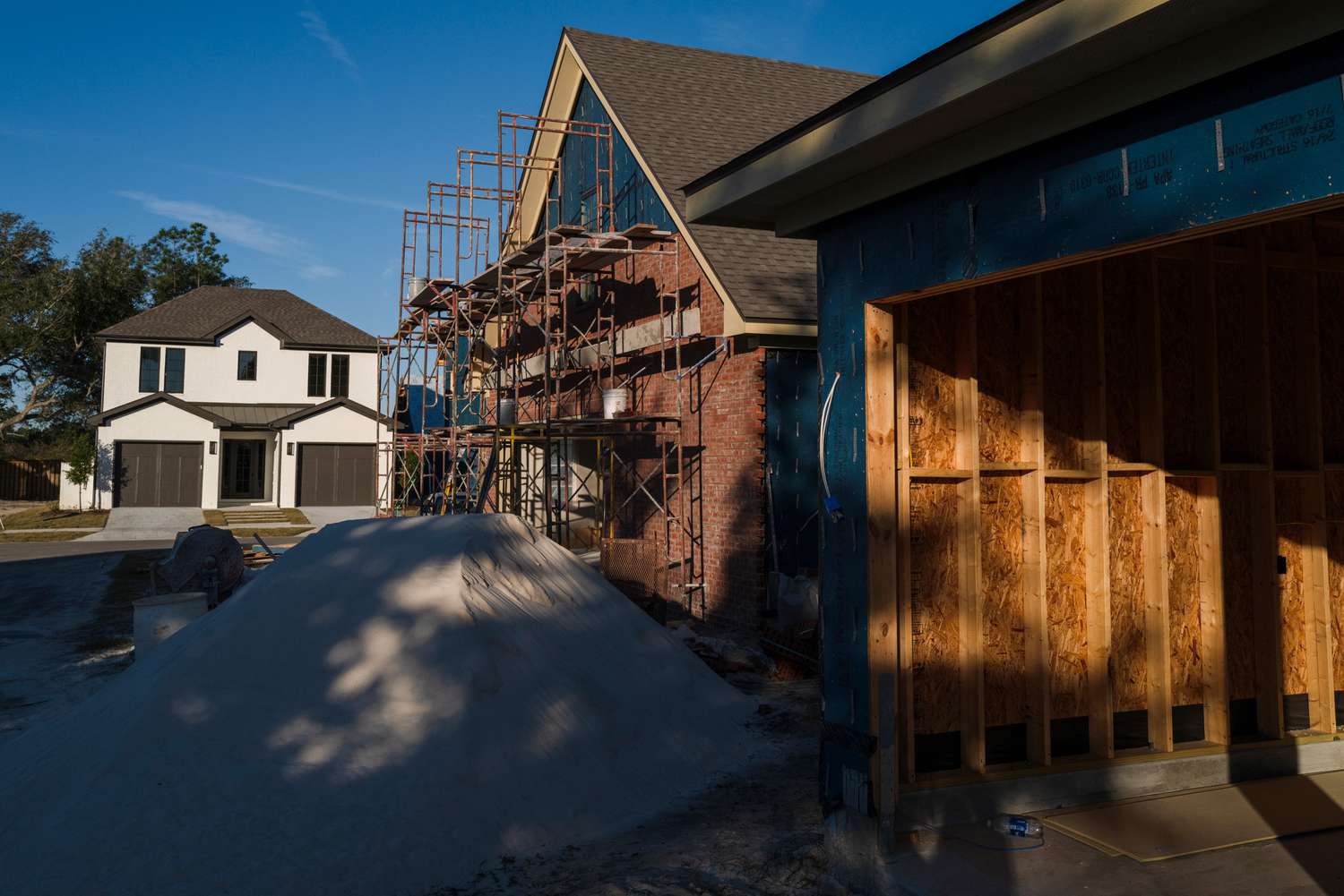 Homes under construction at the Waterways subdivision in Gulf Shores, Alabama, US, on Friday, Dec. 6, 2024. 