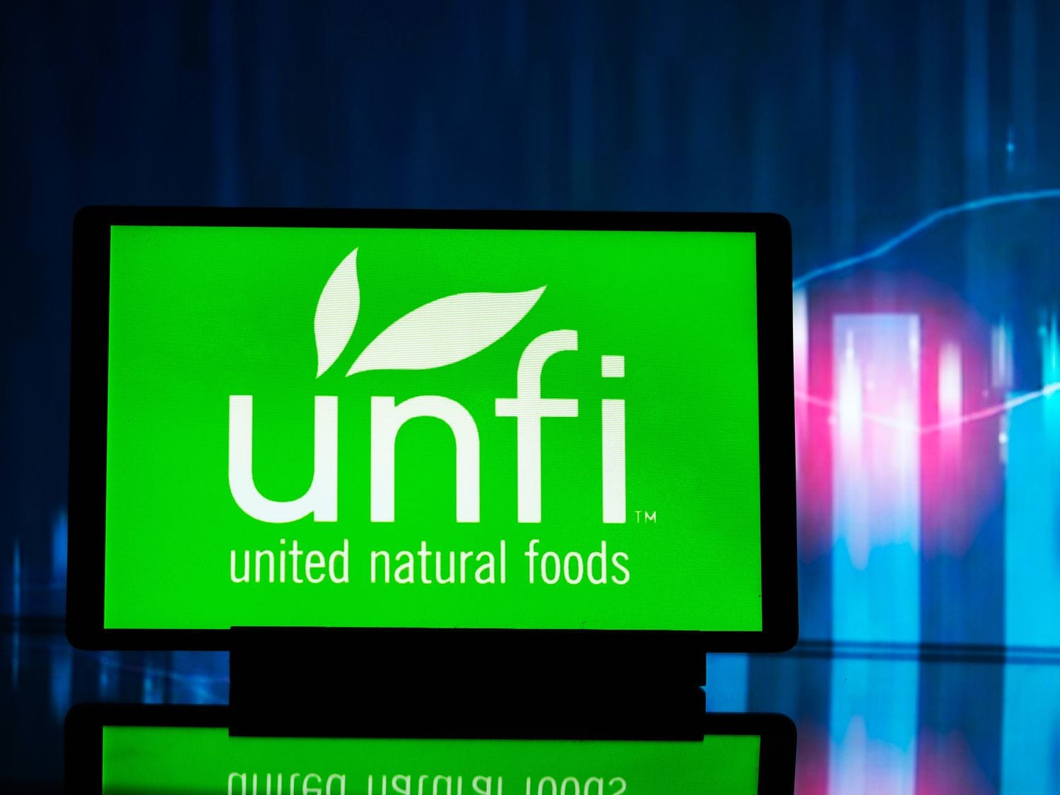 The United Natural Foods, Inc. logo seen displayed on a tablet