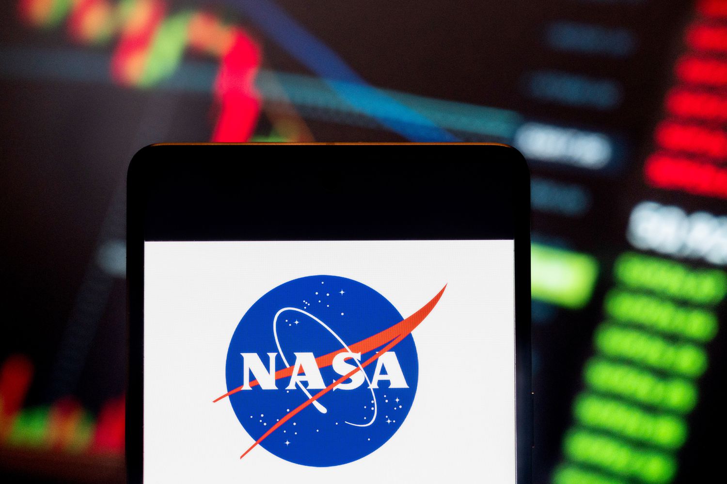 National Aeronautics and Space Administration (NASA) logo seen displayed on a smartphone