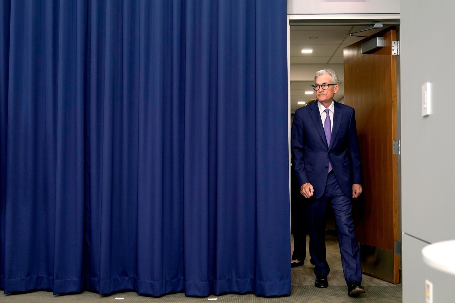 Jerome Powell, chairman of the US Federal Reserve, arrives for a news conference following a Federal Open Market Committee (FOMC) meeting in Washington, DC, US, on Wednesday, June 12, 2024. 