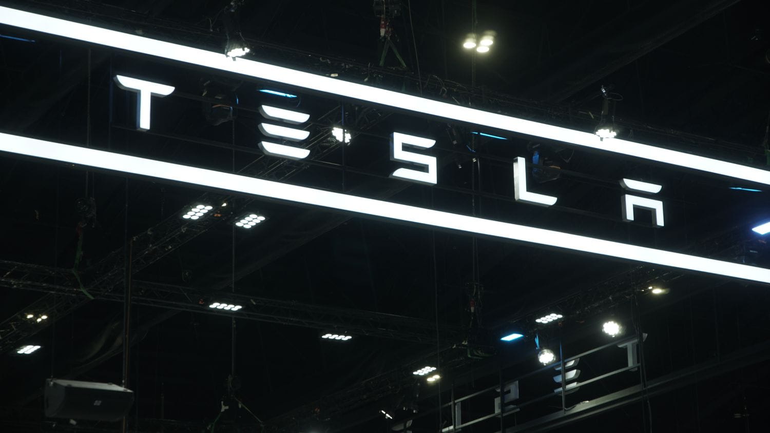 The Tesla logo displays at the Thailand International Motor Expo 2024 at the IMPACT exhibition center in Bangkok, Thailand, on November 30, 2024