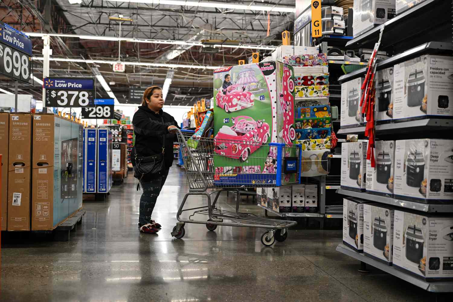 A shopper in a Walmart store in California on Nov. 29. 