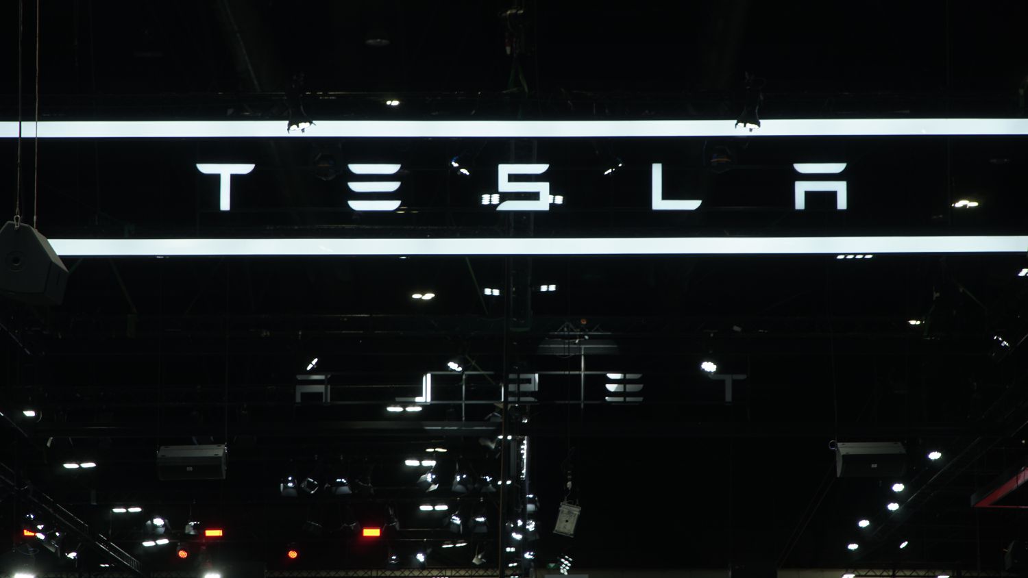 The Tesla logo displays at the Thailand International Motor Expo 2024 at the IMPACT exhibition center in Bangkok, Thailand, on November 30, 2024