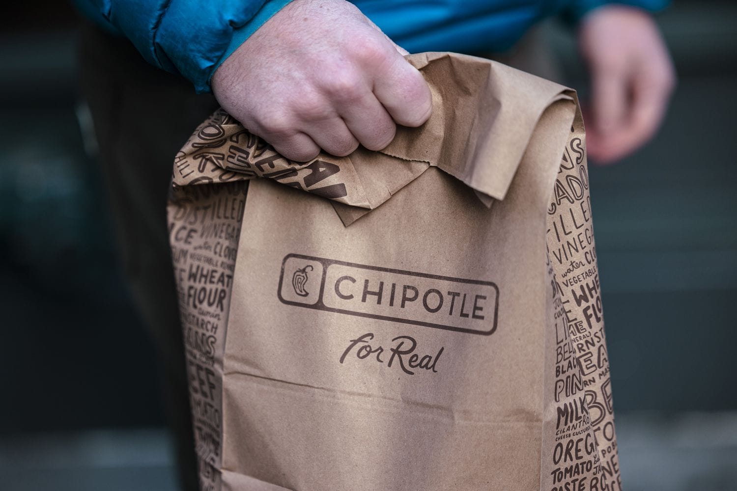 A Chipotle bag