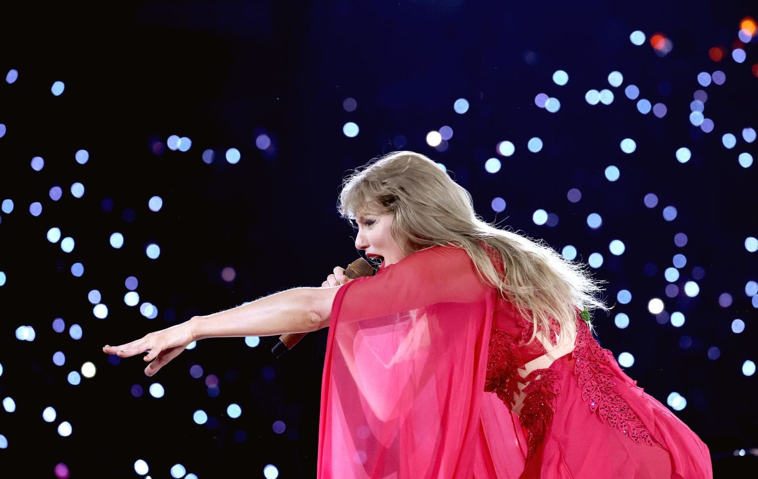 Taylor Swift performs onstage during "Taylor Swift | The Eras Tour" at BC Place in Vancouver