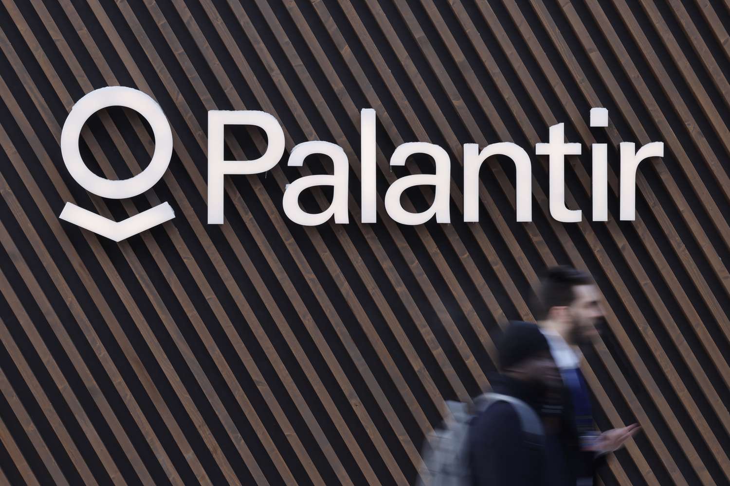 The Palantir logo seen in Switzerland in January. 