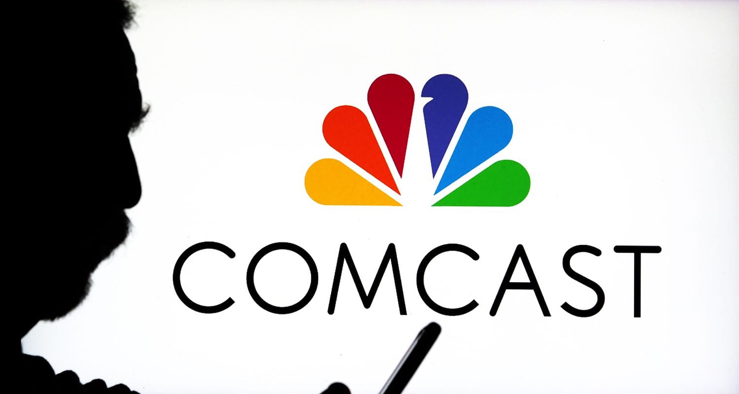 Comcast Corporation logo seen displayed on a monitor