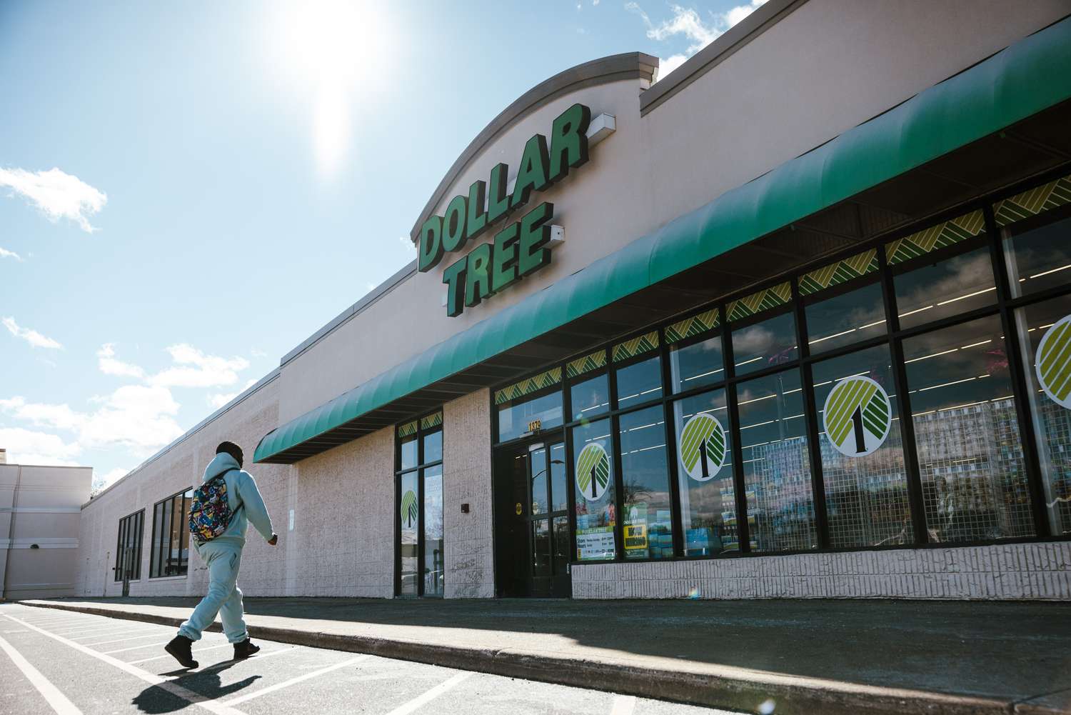 Outside a Dollar Tree store in Kingston, N.Y., in February. 