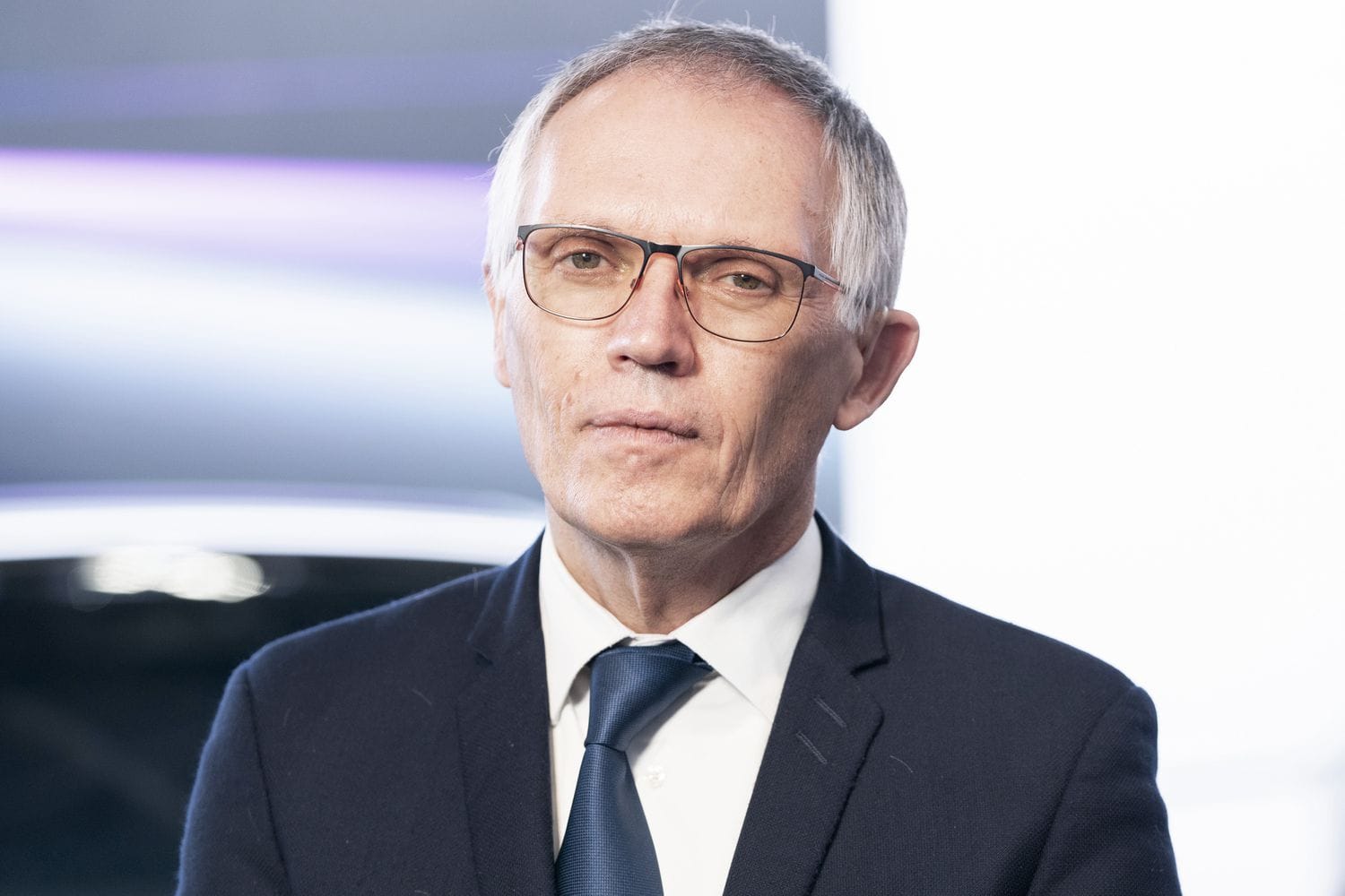 Carlos Tavares, chief executive officer of Stellantis NV, during a Bloomberg Television interview at the Paris Motor Show in Paris, France, on Monday, Oct. 14, 2024