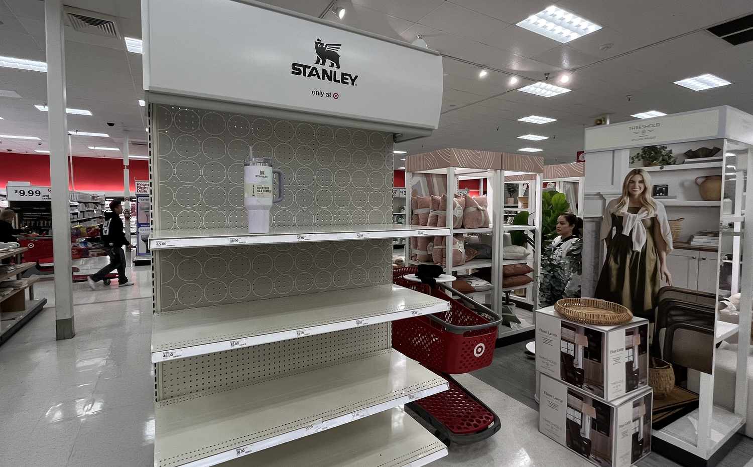 There was only one Stanley Cup left on the shelf at the Target in West Hills, Calif., on Monday, January 9, 2024