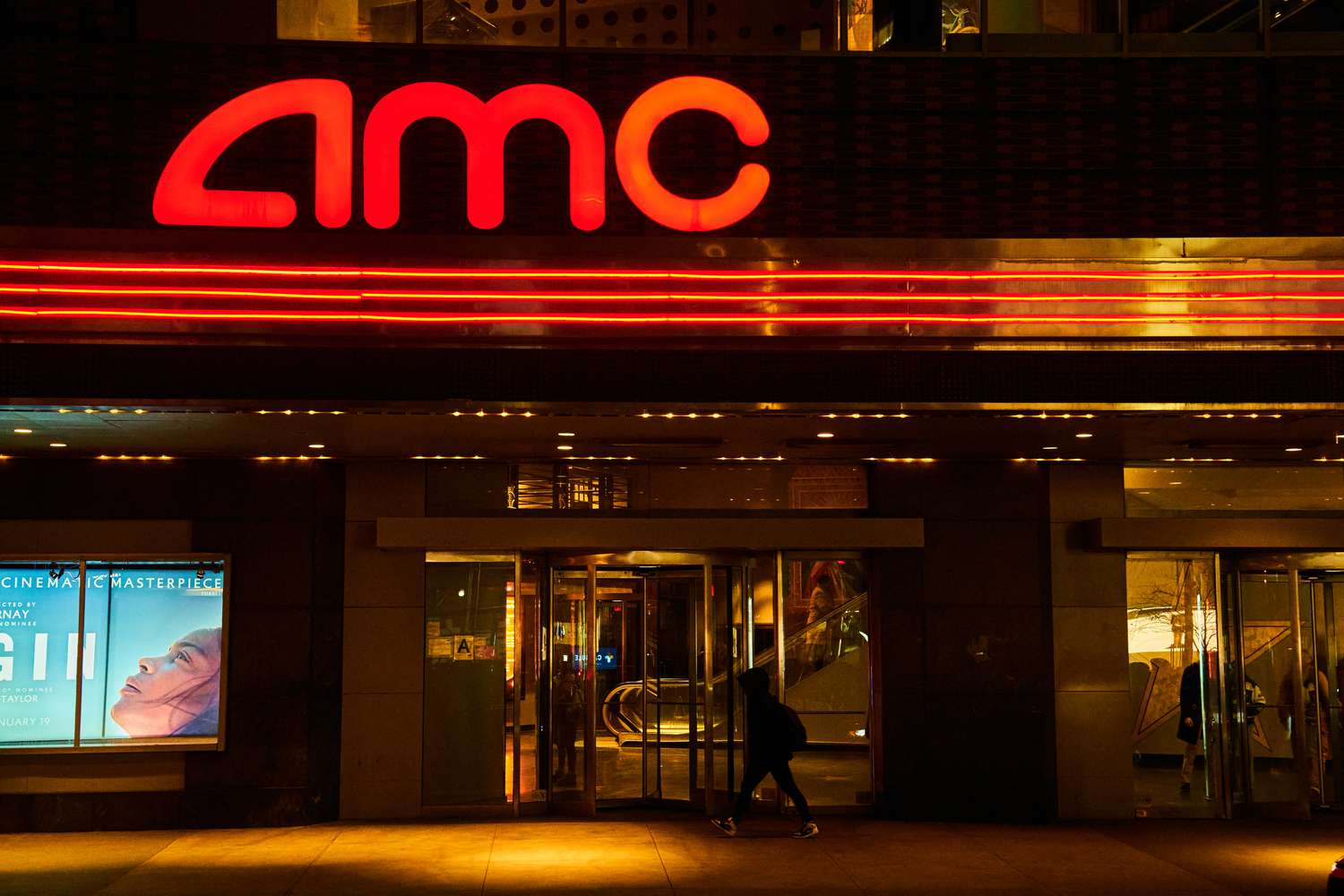 An AMC movie theater in New York