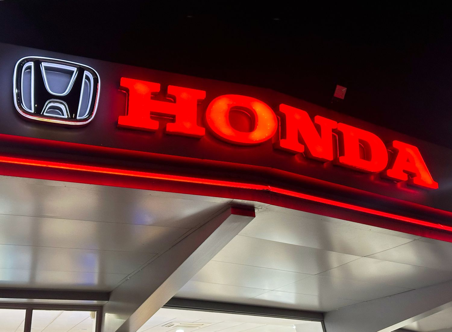 A Honda dealership sign in England in November. 