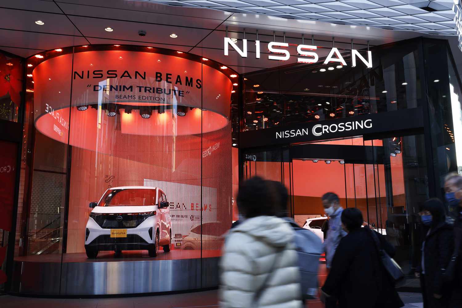 A Nissan showroom in Tokyo on Wednesday. 