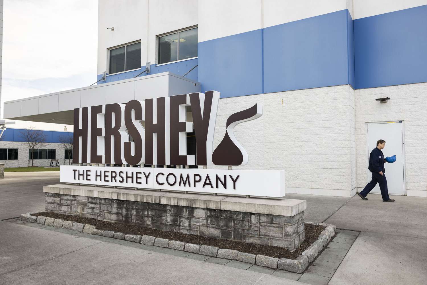 Sign outside the Hershey Co. factory in Hershey, Pennsylvania