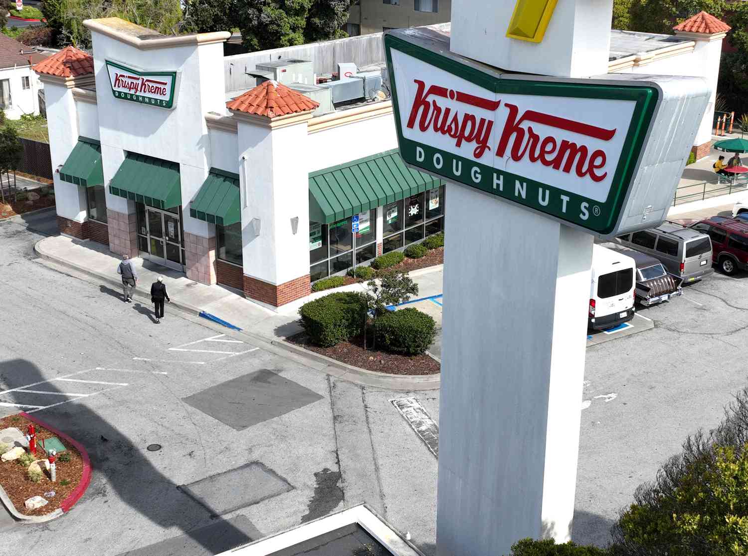 A Krispy Kreme donut store in Daly City, California