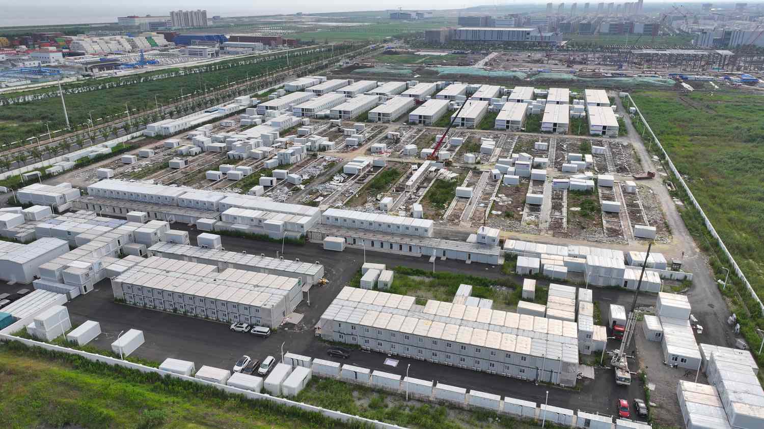 The construction site of Tesla Shanghai Energy Storage Gigafactory is seen in Shanghai, China, July 6, 2024. 