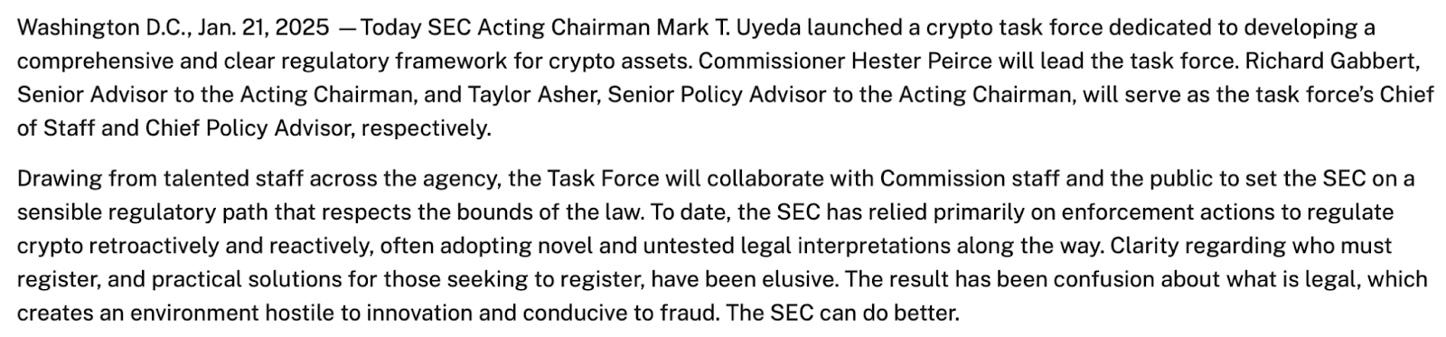 2b3f1660ad368b6548b086a3eda62d2c - The new Crypto Task Force of the SEC could have a significant impact on cryptography 