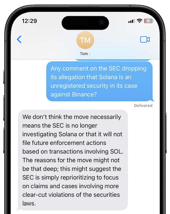439ee2aabdc9f6827a5807d30cb66d56 - The SEC did not say that SOL was not a security