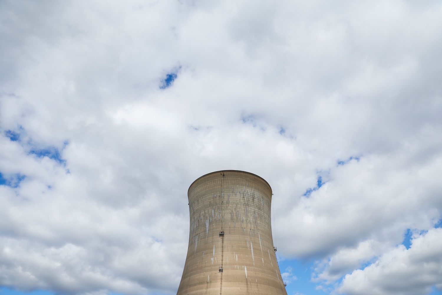 A cooling tower at the shuttered Three Mile Island nuclear power plant in Middletown, Pa.