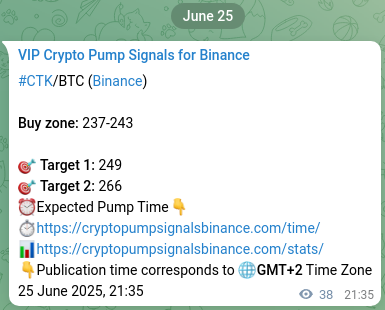 View the proof of CTK pump signal on Binance at 26 June 2025, 03:54 Binance pump signal data for CTK at 26 June 2025, 03:54