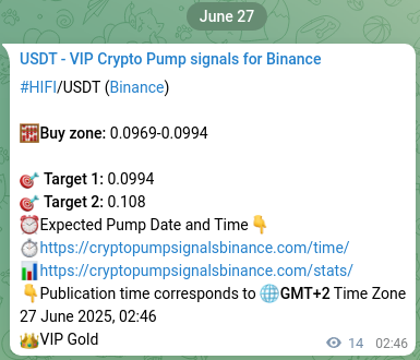 Crypto trading signal proof: Coin pump on Binance, 27 June 2025, 03:22 Crypto trading signal proof: Coin pump on Binance, 27 June 2025, 03:22