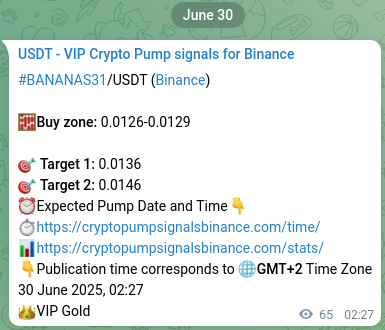 Learn about the BANANAS31 pump signal confirmation from Binance, 30 June 2025, 04:15 BANANAS31 pump signal confirmation from Binance, timestamp: 30 June 2025, 04:15