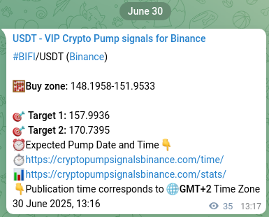 View the exchange signal confirmation for BIFI on Binance, 30 June 2025, 14:15 Binance exchange signal confirmation for BIFI, 30 June 2025, 14:15