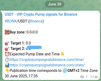 Check out the Binance pump signal proof for BONK on 30 June 2025, 17:48 Binance pump signal proof for BONK on 30 June 2025, 17:48