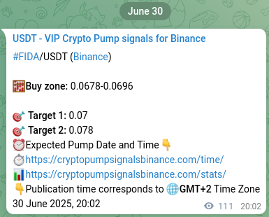 Access the Binance pump signal verification for FIDA at 30 June 2025, 23:07 Binance pump signal verification for FIDA at 30 June 2025, 23:07