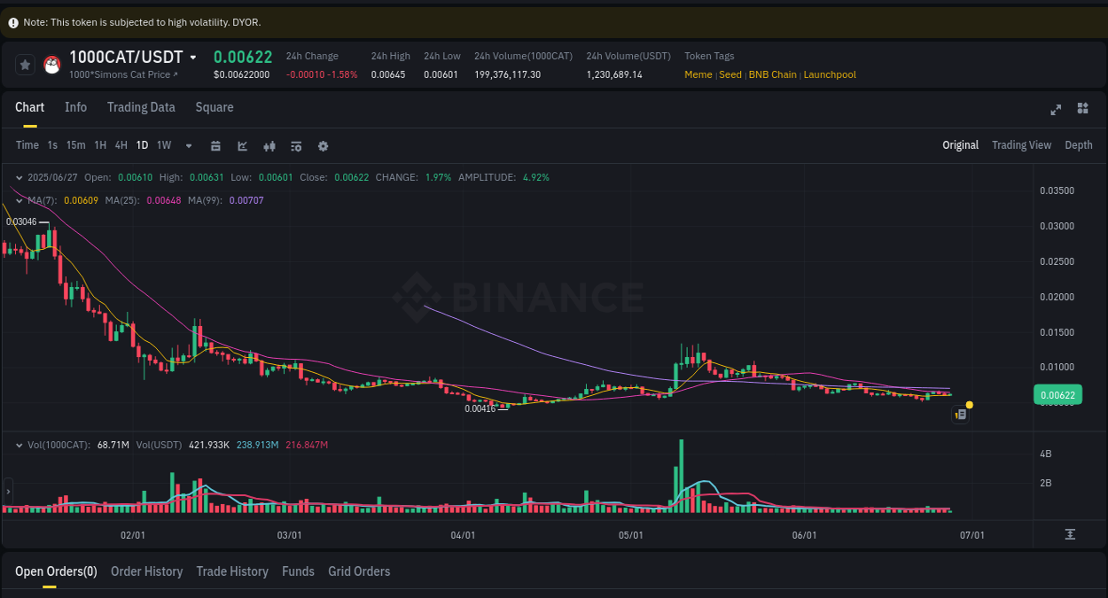 Crypto pump report: Dive into Coin on Binance, 27 June 2025, 07:22 Crypto pump report: Coin on Binance, 27 June 2025, 07:22