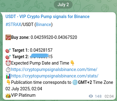 Crypto trading signal proof: STRAX pump on Binance, 02 July 2025, 06:11 Crypto trading signal proof: STRAX pump on Binance, 02 July 2025, 06:11