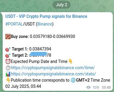 Access the Binance pump signal verification for PORTAL at 02 July 2025, 08:44 Binance pump signal verification for PORTAL at 02 July 2025, 08:44