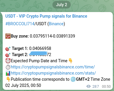 Watch the live proof of BROCCOLI714 pump signal on Binance, 02 July 2025, 08:49 Live proof of BROCCOLI714 pump signal on Binance, 02 July 2025, 08:49