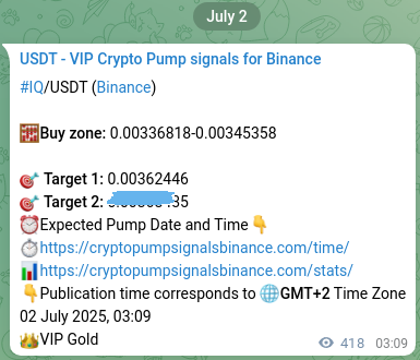 Check out the Binance pump signal proof for IQ on 02 July 2025, 14:46 Binance pump signal proof for IQ on 02 July 2025, 14:46