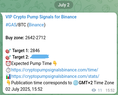 Binance exchange signal proof for GAS, 02 July 2025, 16:10 Real-time proof of GAS pump signal on Binance, 02 July 2025, 16:10