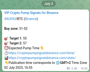 Crypto market signal proof: AUDIO pump on Binance, 05 July 2025, 11:08 Signal verification: AUDIO pump on Binance at 05 July 2025, 11:08