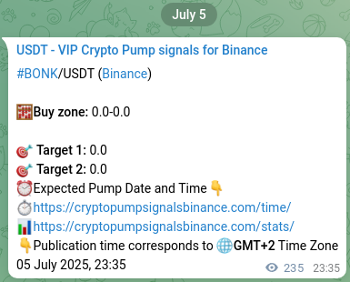 Trading signal proof: BONK pump from Binance, 06 July 2025, 06:07 Trading signal proof: BONK pump from Binance, 06 July 2025, 06:07