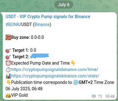 Market signal verification: BONK on Binance at 06 July 2025, 08:48 Market signal verification: BONK on Binance at 06 July 2025, 08:48