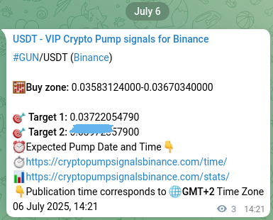 Check the GUN pump verification image from Binance, 06 July 2025, 14:25 GUN pump verification image from Binance, 06 July 2025, 14:25