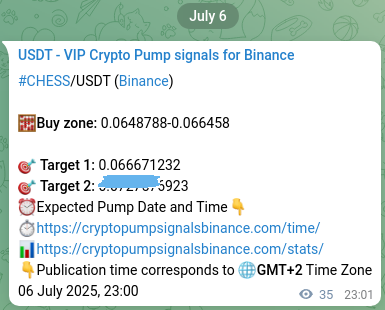 Explore the crypto market signal confirmation for CHESS pump on Binance, 06 July 2025, 23:59 Crypto market signal confirmation: CHESS pump on Binance, 06 July 2025, 23:59