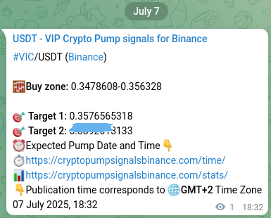 Real-time proof of VIC pump signal on Binance, 07 July 2025, 18:34 Real-time proof of VIC pump signal on Binance, 07 July 2025, 18:34