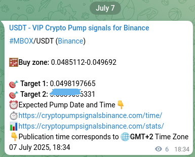 Market signal verification: MBOX on Binance at 07 July 2025, 18:44 Market signal verification: MBOX on Binance at 07 July 2025, 18:44